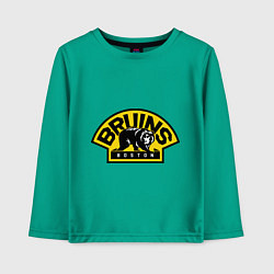 Лонгслив хлопковый детский HC Boston Bruins Label, цвет: зеленый