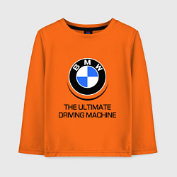 Лонгслив хлопковый детский BMW Driving Machine, цвет: оранжевый