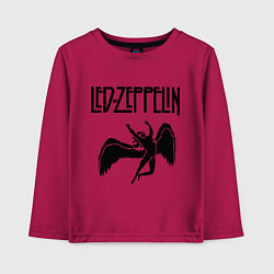 Лонгслив хлопковый детский Led Zeppelin, цвет: маджента