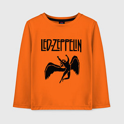 Лонгслив хлопковый детский Led Zeppelin, цвет: оранжевый