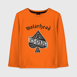 Лонгслив хлопковый детский Motorhead: Ace of spades, цвет: оранжевый