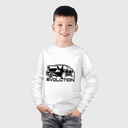 Лонгслив хлопковый детский Evolution, цвет: белый — фото 2