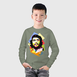 Лонгслив хлопковый детский Che Guevara Art, цвет: авокадо — фото 2