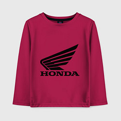Лонгслив хлопковый детский Honda Motor, цвет: маджента