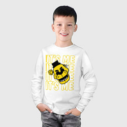 Лонгслив хлопковый детский It's me Freddy, цвет: белый — фото 2