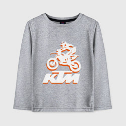 Детский лонгслив KTM белый