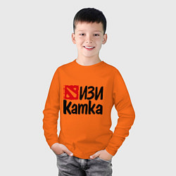 Лонгслив хлопковый детский Изи катка, цвет: оранжевый — фото 2
