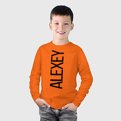 Лонгслив хлопковый детский Алексей, цвет: оранжевый — фото 2
