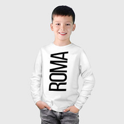 Лонгслив хлопковый детский Рома, цвет: белый — фото 2