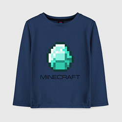 Лонгслив хлопковый детский Minecraft Diamond, цвет: тёмно-синий