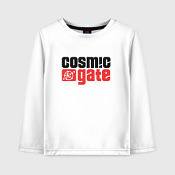 Лонгслив хлопковый детский Cosmic Gate, цвет: белый