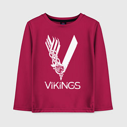 Лонгслив хлопковый детский Vikings, цвет: маджента