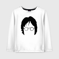 Лонгслив хлопковый детский John Lennon: Minimalism, цвет: белый