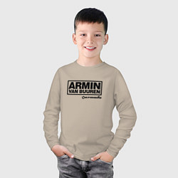 Лонгслив хлопковый детский Armin van Buuren, цвет: миндальный — фото 2