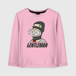 Лонгслив хлопковый детский Gentleman, цвет: светло-розовый