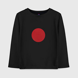 Лонгслив хлопковый детский Япония минимализм, цвет: черный