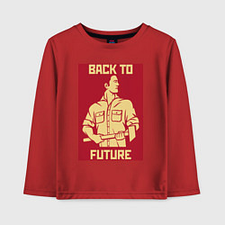 Лонгслив хлопковый детский BACK TO FUTURE, цвет: красный