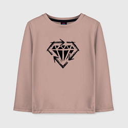 Лонгслив хлопковый детский Stick To Your Guns Diamond, цвет: пыльно-розовый