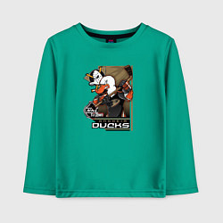 Лонгслив хлопковый детский Anaheim Ducks, цвет: зеленый