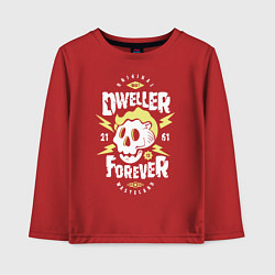 Лонгслив хлопковый детский Dweller Forever, цвет: красный