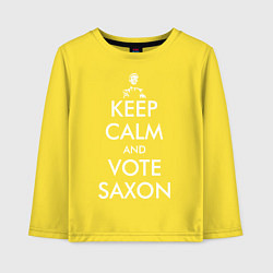 Лонгслив хлопковый детский Keep Calm & Vote Saxon, цвет: желтый