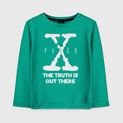 Лонгслив хлопковый детский X-Files: Truth is out there, цвет: зеленый