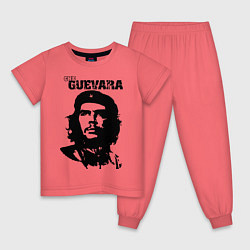 Пижама хлопковая детская Che Guevara, цвет: коралловый