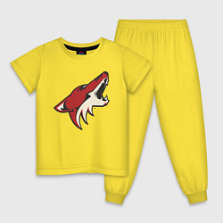 Пижама хлопковая детская Phoenix Coyotes цвета желтый — фото 1