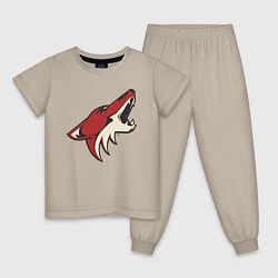 Пижама хлопковая детская Phoenix Coyotes, цвет: миндальный