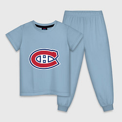 Пижама хлопковая детская Montreal Canadiens, цвет: мягкое небо