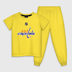 Пижама хлопковая детская Washington Capitals: Ovechkin 8, цвет: желтый
