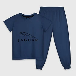 Пижама хлопковая детская Jaguar, цвет: тёмно-синий