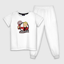 Пижама хлопковая детская Nuka Cola, цвет: белый