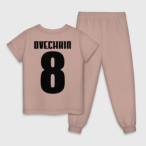 Детская пижама Washington Capitals: Ovechkin / Пыльно-розовый – фото 2