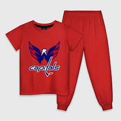 Пижама хлопковая детская Washington Capitals: Ovechkin, цвет: красный