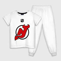 Пижама хлопковая детская New Jersey Devils: Kovalchuk 17, цвет: белый