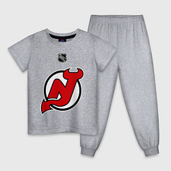 Пижама хлопковая детская New Jersey Devils: Kovalchuk 17, цвет: меланж