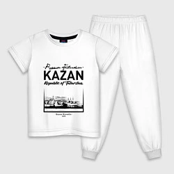 Пижама хлопковая детская Kazan: Republic of Tatarstan, цвет: белый