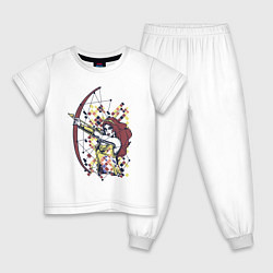 Пижама хлопковая детская Артемида, цвет: белый