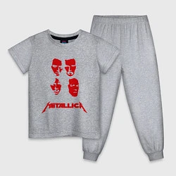 Пижама хлопковая детская Metallica kvartet, цвет: меланж