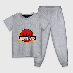 Пижама хлопковая детская Linkin Park: Jurassic Park, цвет: меланж