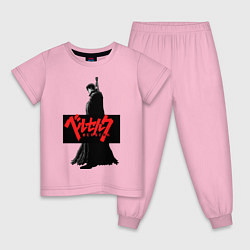 Пижама хлопковая детская Berserk, цвет: светло-розовый