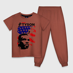 Пижама хлопковая детская Mike Tyson: USA Boxing, цвет: кирпичный