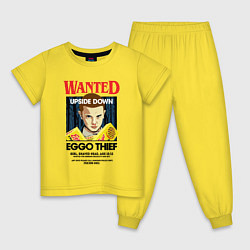 Пижама хлопковая детская Wanted: Upside Down, цвет: желтый