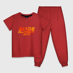 Пижама хлопковая детская Blade Runner 2049, цвет: красный