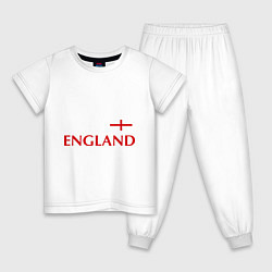 Пижама хлопковая детская Сборная Англии: 10 номер, цвет: белый