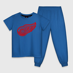Пижама хлопковая детская Detroit Red Wings: Pavel Datsyuk, цвет: синий