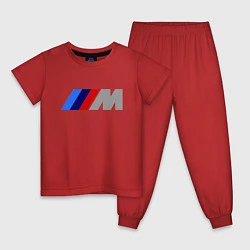 Пижама хлопковая детская BMW M, цвет: красный