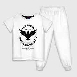 Пижама хлопковая детская The Eagle: Khabib UFC, цвет: белый