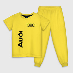 Пижама хлопковая детская Audi Style, цвет: желтый